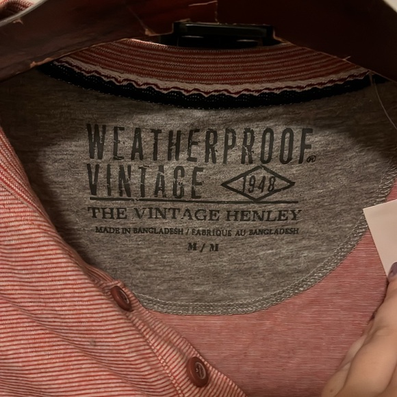 Medium Weatherproof vintage t shirt, pale red stripes (BNWT) - Picture 6 of 8